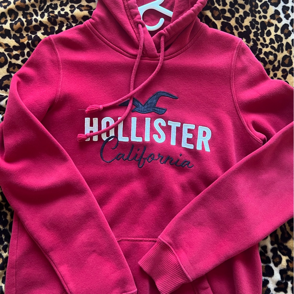 Hollister Women's Red Hoodie Sweater